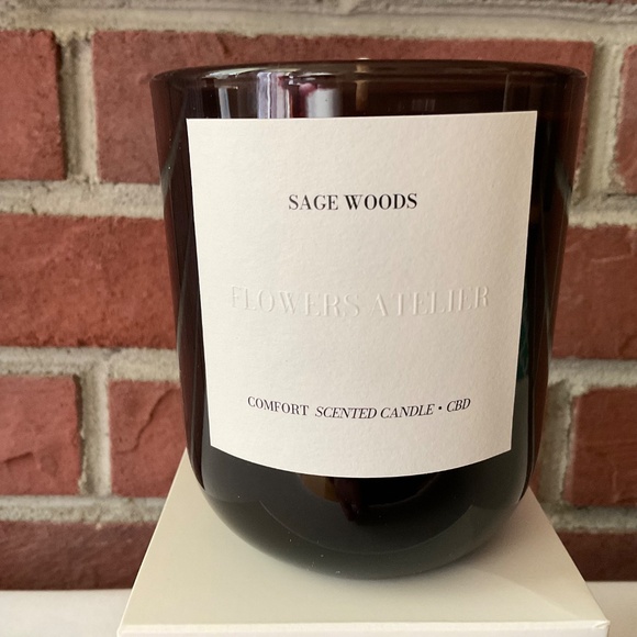 Flowers Atelier Sage Woods 100% Soy-Coconut Wax Candle NEW - Picture 3 of 12